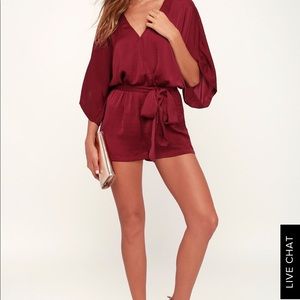 LULUS red wine romper